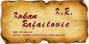 Kokan Rafailović vizit kartica